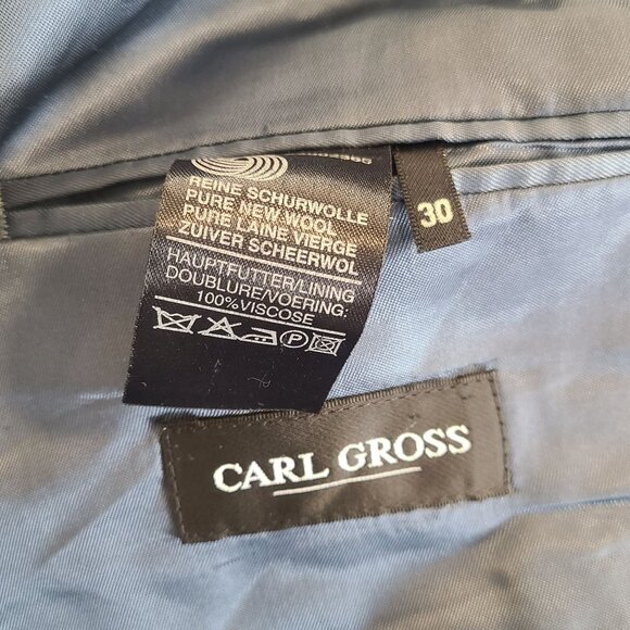 Breitling Stuttgart Carl Gross Mens Wool Blazer Jacket Blue See Measurements - Picture 9 of 14